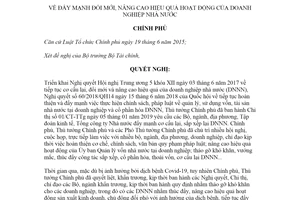 Nghị quyết 161/NQ-CP 2020 đẩy mạnh đổi mới nâng cao hiệu quả hoạt động của doanh nghiệp nhà nước