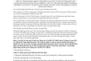 Thông tư 11/2020/TT-NHNN sửa đổi Thông tư 24/2017/TT-NHNN thu hồi Giấy phép tổ chức tín dụng