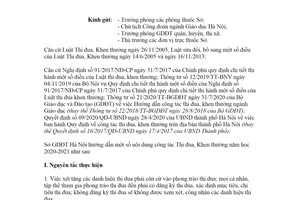 Công văn 3697/SGDĐT-VP 2020 hướng dẫn đăng ký thi đua khen thưởng Sở Giáo dục Hà Nội