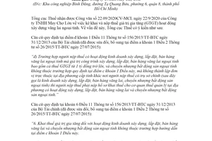 Công văn 4601/TCT-KK 2020 kê khai thuế giá trị gia tăng vãng lai ngoại tỉnh