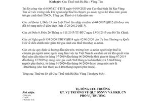 Công văn 4590/TCT-DNNCN 2020 vướng mắc chính sách giảm trừ gia cảnh cho người nước ngoài