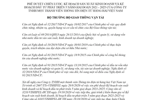 Quyết định 2038/QĐ-BGTVT 2020 Chiến lược kế hoạch sản xuất Công ty Thông tin điện tử hàng hải