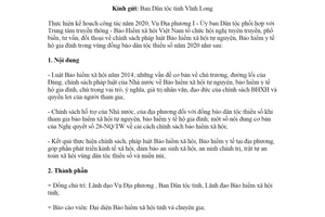 Công văn 1502/UBDT-ĐPI 2020 tổ chức Hội nghị tập huấn tuyên truyền về bảo hiểm xã hội tự nguyện