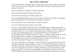 Quyết định 1777/QĐ-TTg 2020 Dự án đầu tư Cảng hàng không quốc tế Long Thành giai đoạn 1