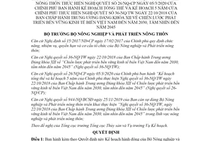 Quyết định 4413/QĐ-BNN-TCTS 2020 Kế hoạch hành động thực hiện Nghị quyết 26/NQ-CP