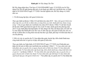 Công văn 5393/BXD-QHKT 2020 hướng dẫn nội dung quy định Luật Kiến trúc và Nghị định 85/2020/NĐ-CP