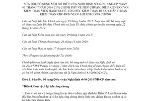 Nghị định 134/2020/NĐ-CP sửa đổi Nghị định 84/2016/NĐ-CP kiểm toán viên hành nghề