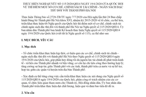 Kế hoạch 210/KH-UBND 2020 thực hiện Nghị quyết 115/2020/QH14 thí điểm cơ chế tài chính đặc thù Hà Nội