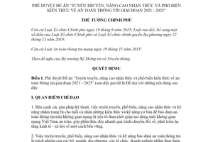 Quyết định 1907/QĐ-TTg 2020 nâng cao nhận thức và phổ biến kiến thức về an toàn thông tin