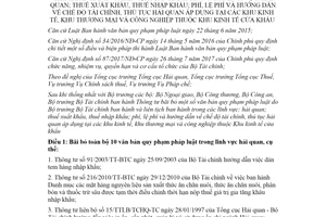 Thông tư 100/2020/TT-BTC bãi bỏ văn bản quy phạm pháp luật trong lĩnh vực hải quan