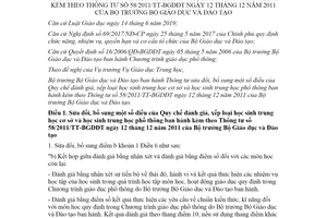 Thông tư 26/2020/TT-BGDĐT sửa đổi Quy chế đánh giá xếp loại học sinh trung học cơ sở mới nhất