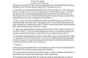 Công văn 6611/BYT-BH 2020 chuẩn bị ký hợp đồng khám chữa bệnh bảo hiểm y tế 2021