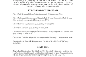Quyết định 40/2020/QĐ-UBND Quy chế quản lý việc ra nước ngoài của cán bộ công chức Lạng Sơn