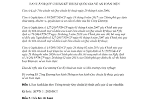 Thông tư 39/2020/TT-BCT Quy chuẩn an toàn điện