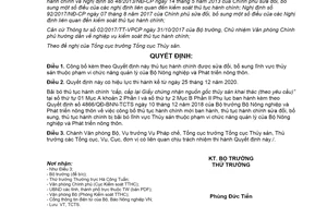 Quyết định 4911/QĐ-BNN-TCTS 2020 công bố thủ tục hành chính lĩnh vực thủy sản Bộ Nông nghiệp