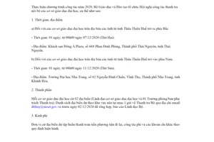 Công văn 5120/BGDĐT-TTr 2020 dự Hội nghị công tác thanh tra nội bộ các cơ sở giáo dục đại học