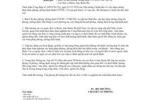 Công văn 6398/BNV-VP 2020 tăng cường thực hiện phòng chống dịch COVID-19