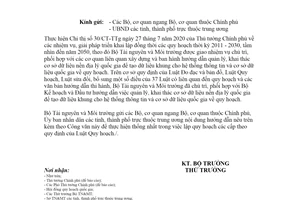 Công văn 6999/BTNMT-ĐĐBĐVN 2020 khai thác cơ sở dữ liệu nền địa lý quốc gia để tạo dữ liệu khung