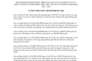 Quyết định 5342/QĐ-UBND 2020 Kế hoạch Phát triển sản xuất lúa Japonica thành phố Hà Nội