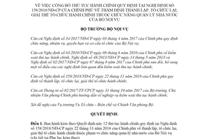 Quyết định 1068/QĐ-BNV 2020 công bố thủ tục hành chính thẩm định thành lập tổ chức hành chính