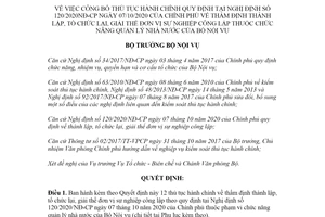 Quyết định 1067/QĐ-BNV 2020 công bố thủ tục hành chính quy định tại Nghị định 120/2020/NĐ-CP