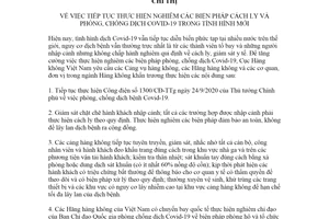 Công văn 5244/CT-CHK 2020 thực hiện nghiêm biện pháp cách ly phòng chống Covid-19 tình hình mới