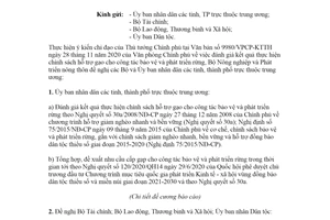 Công văn 8607/BNN-TCLN 2020 chính sách hỗ trợ gạo cho công tác bảo vệ và phát triển rừng