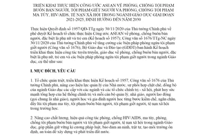 Kế hoạch 1567/KH-BGDĐT 2020 thực hiện Công ước ASEAN phòng chống tội phạm buôn bán người