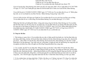 Công văn 356/CV-TANDTC-TĐKT 2020 công tác thi đua khen thưởng của Tòa án nhân dân