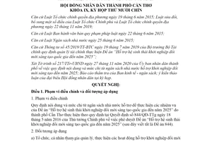 Nghị quyết 11/2020/NQ-HĐND mức chi từ ngân sách hỗ trợ khởi nghiệp đổi mới sáng tạo Cần Thơ