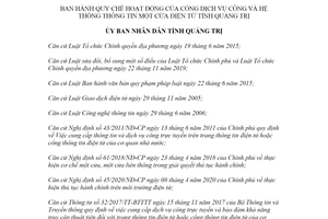 Quyết định 29/2020/QĐ-UBND Quy chế hoạt động của Cổng Dịch vụ công tỉnh Quảng Trị