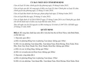 Quyết định 78/2020/QĐ-UBND bổ sung hạn mức đất ở thị xã Hoài Nhơn Bình Định