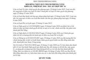 Nghị quyết 331/2020/NQ-HĐND sử dụng phí sử dụng tạm thời lòng đường để đỗ xe ô tô Đà Nẵng
