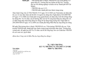 Công văn 5655/VKSTC-V15 2020 hướng dẫn ký hợp đồng lao động