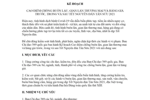 Kế hoạch 540/KH-BCĐ389 2020 chống buôn lậu gian lận thương mại hàng giả Tết Nguyên đán Tân Sửu 2021