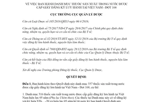 Quyết định 652/QĐ-QLD 2020 thuốc sản xuất trong nước được cấp giấy đăng ký lưu hành tại Việt Nam