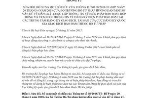 Thông tư 06/2020/TT-BTP sửa đổi Thông tư 08/2018/TT-BTP cung cấp thông tin biện pháp bảo đảm