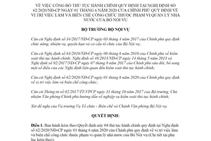 Quyết định 1121/QĐ-BNV 2020 công bố thủ tục hành chính quy định vị trí việc làm biên chế công chức