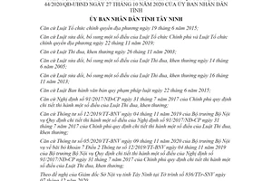 Quyết định 55/2020/QĐ-UBND Quy chế về công tác thi đua khen thưởng tỉnh Tây Ninh