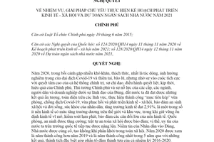 Nghị quyết 01/NQ-CP 2021 nhiệm vụ giải pháp chủ yếu thực hiện Kế hoạch phát triển kinh tế xã hội