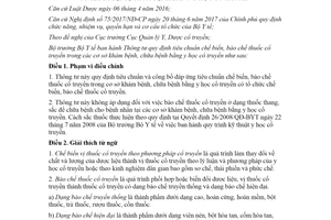 Thông tư 32/2020/TT-BYT tiêu chuẩn chế biến bào chế thuốc cổ truyền trong cơ sở khám chữa bệnh