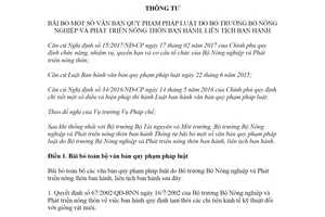 Thông tư 19/2020/TT-BNNPTNT bãi bỏ văn bản quy phạm pháp luật