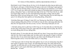 Chỉ thị 01/CT-TTg 2020 tăng cường phòng chống dịch bệnh Covid19