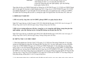 Công văn 47/SGDĐT-VP 2021 nghỉ Tết Nguyên đán Tân Sửu ngành giáo dục Hà Nội