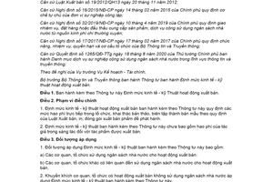 Thông tư 42/2020/TT-BTTTT Định mức kinh tế kỹ thuật hoạt động xuất bản