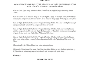 Thông tư 23/2020/TT-NHNN giới hạn tỷ lệ bảo đảm an toàn tổ chức tín dụng phi ngân hàng