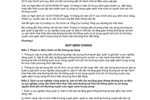 Thông tư 39/2020/TT-BGTVT xây dựng phương án giá dịch vụ sự nghiệp công bảo trì kết cấu hạ tầng