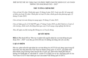 Quyết định 21/QĐ-TTg 2021 Đề án Đào tạo phát triển nguồn nhân lực an toàn thông tin 2021 2025