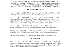 Quyết định 14/QĐ-BNV 2021 công bố thủ tục hành chính quy định tại Nghị định 106/2020/NĐ-CP