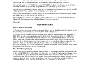 Thông tư 1/2021/TT-BNV hướng dẫn nghiệp vụ công tác tổ chức bầu cử đại biểu Quốc hội khóa XV